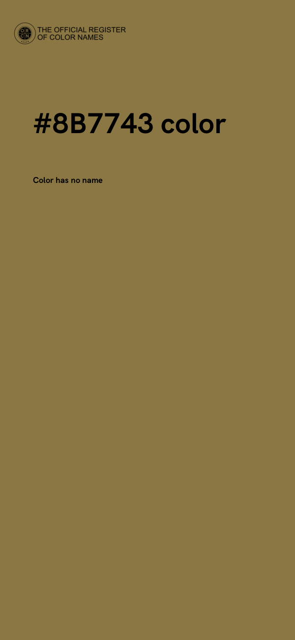 #8B7743 color image