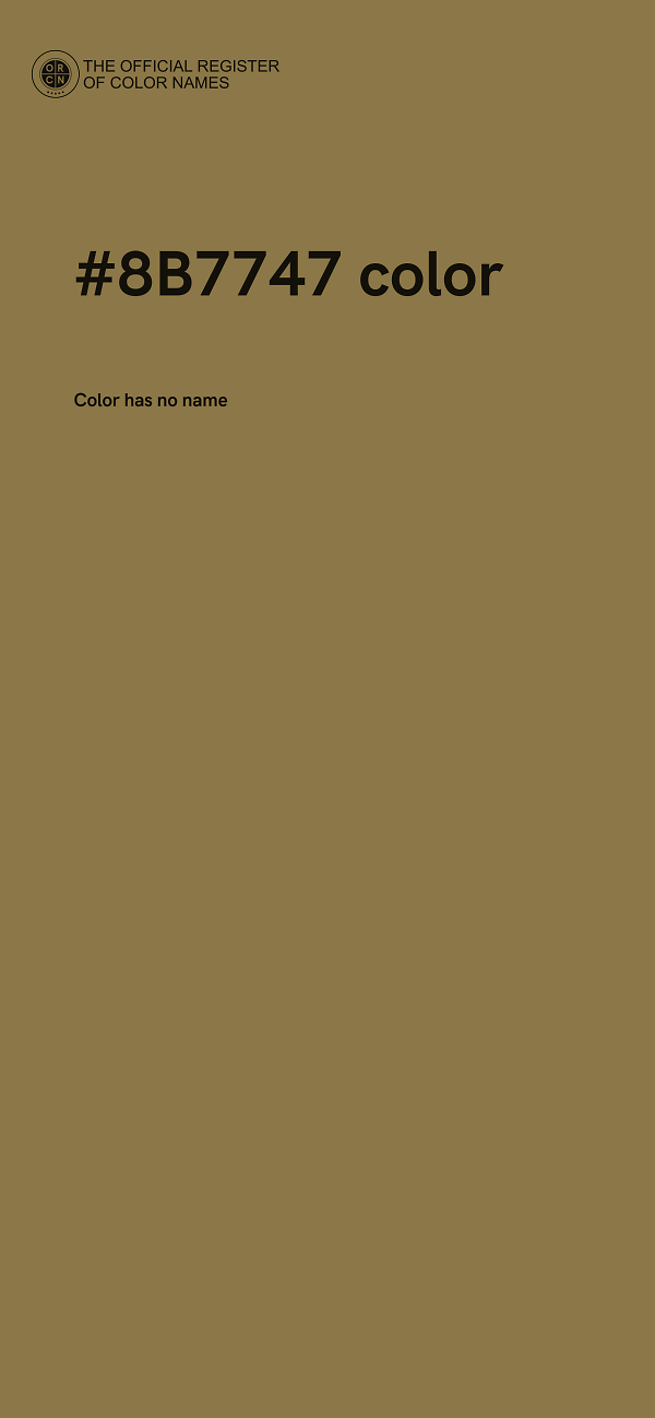 #8B7747 color image