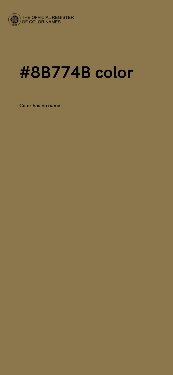 #8B774B color image
