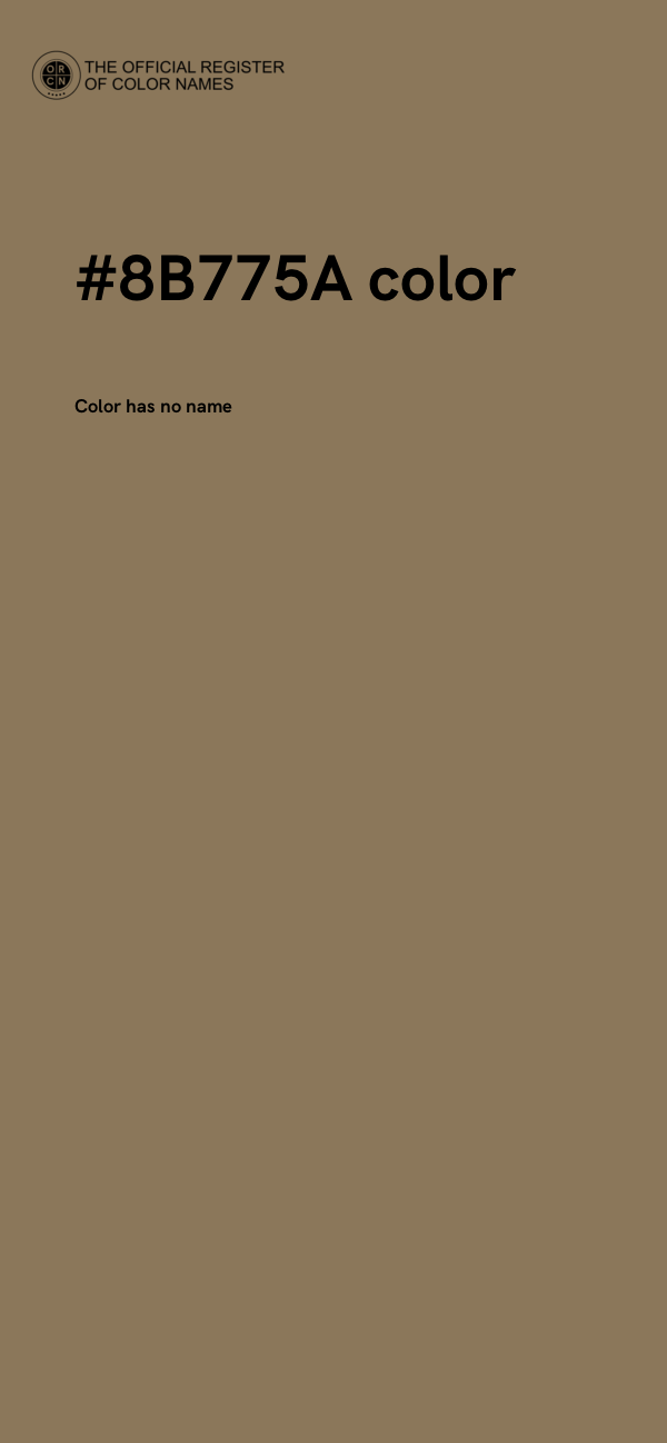 #8B775A color image