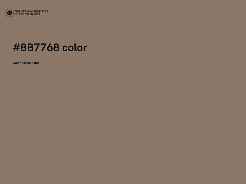 #8B7768 color image