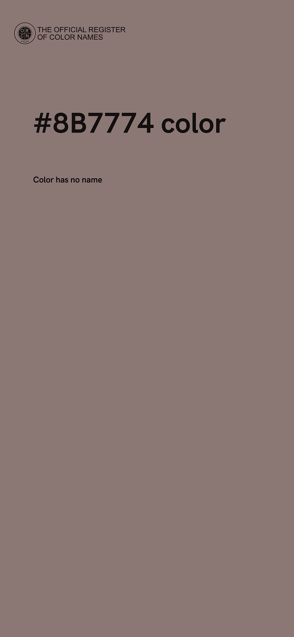 #8B7774 color image
