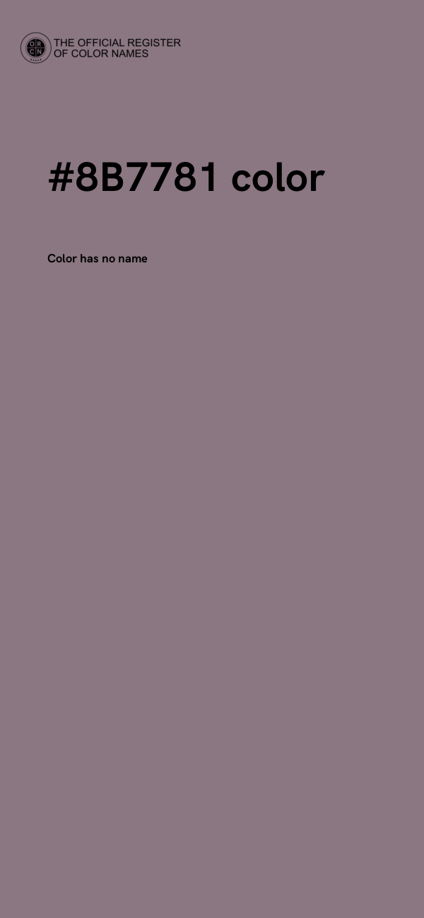 #8B7781 color image