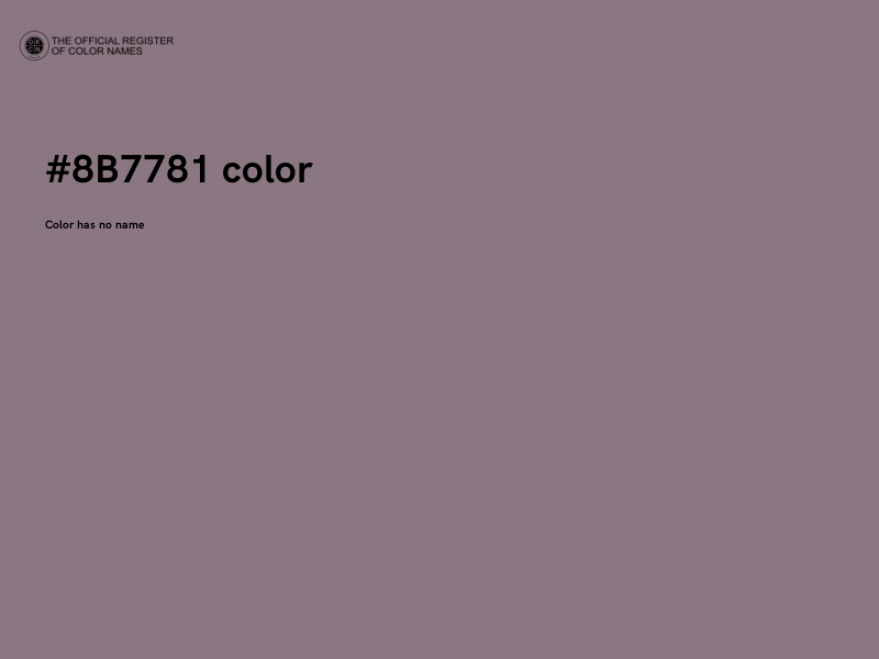#8B7781 color image