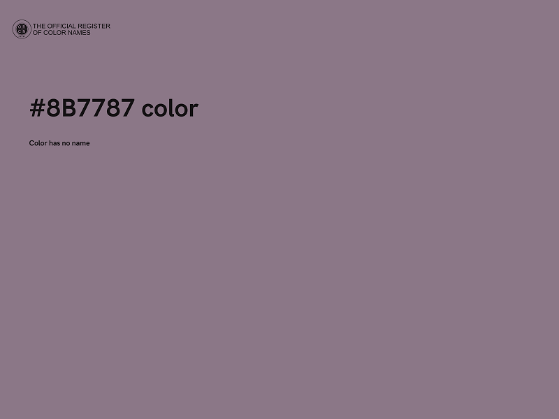 #8B7787 color image