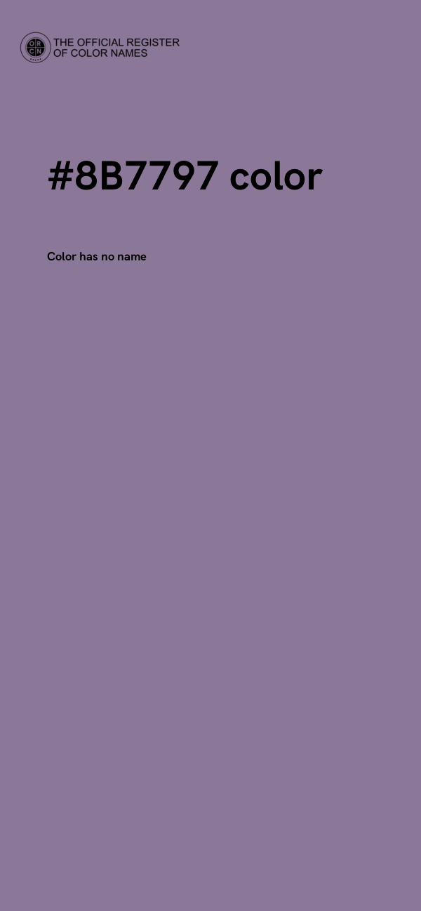 #8B7797 color image