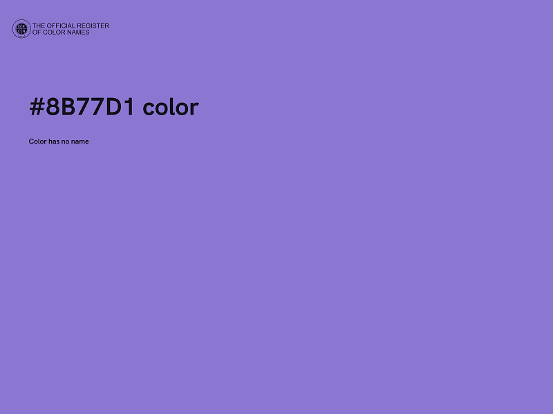 #8B77D1 color image