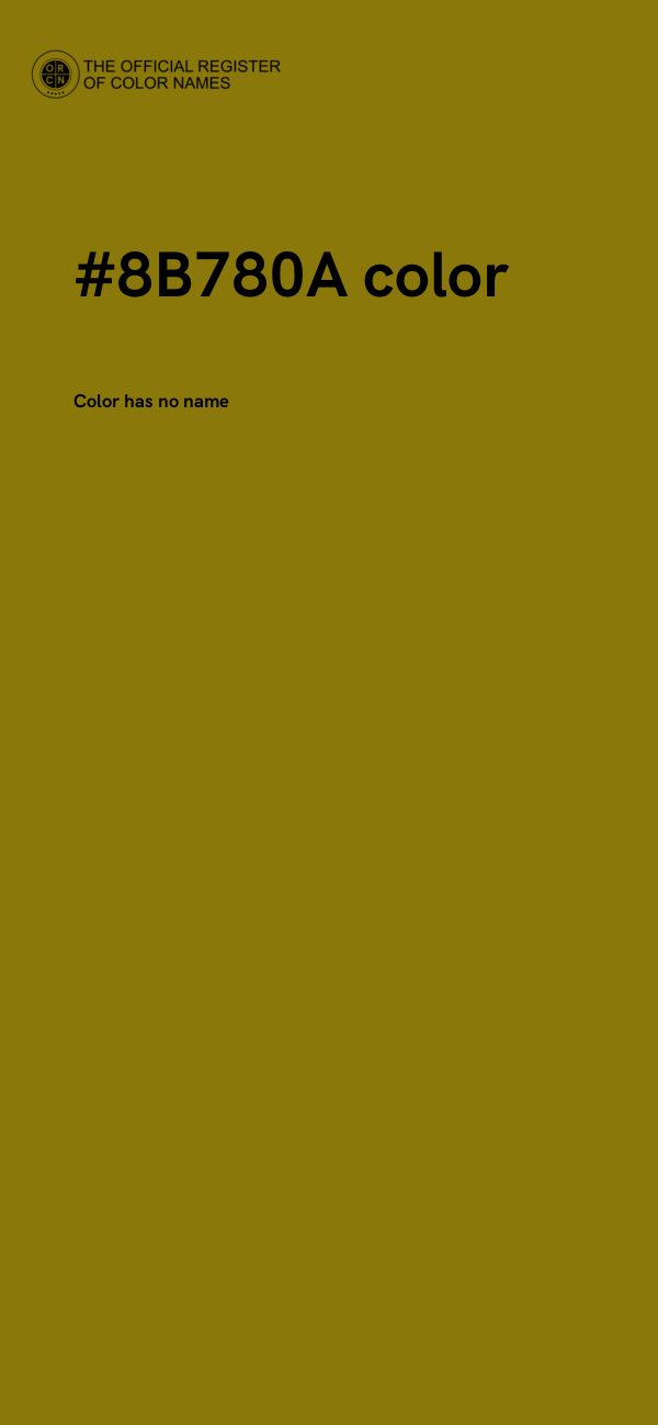 #8B780A color image