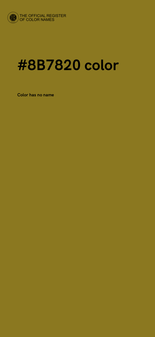 #8B7820 color image