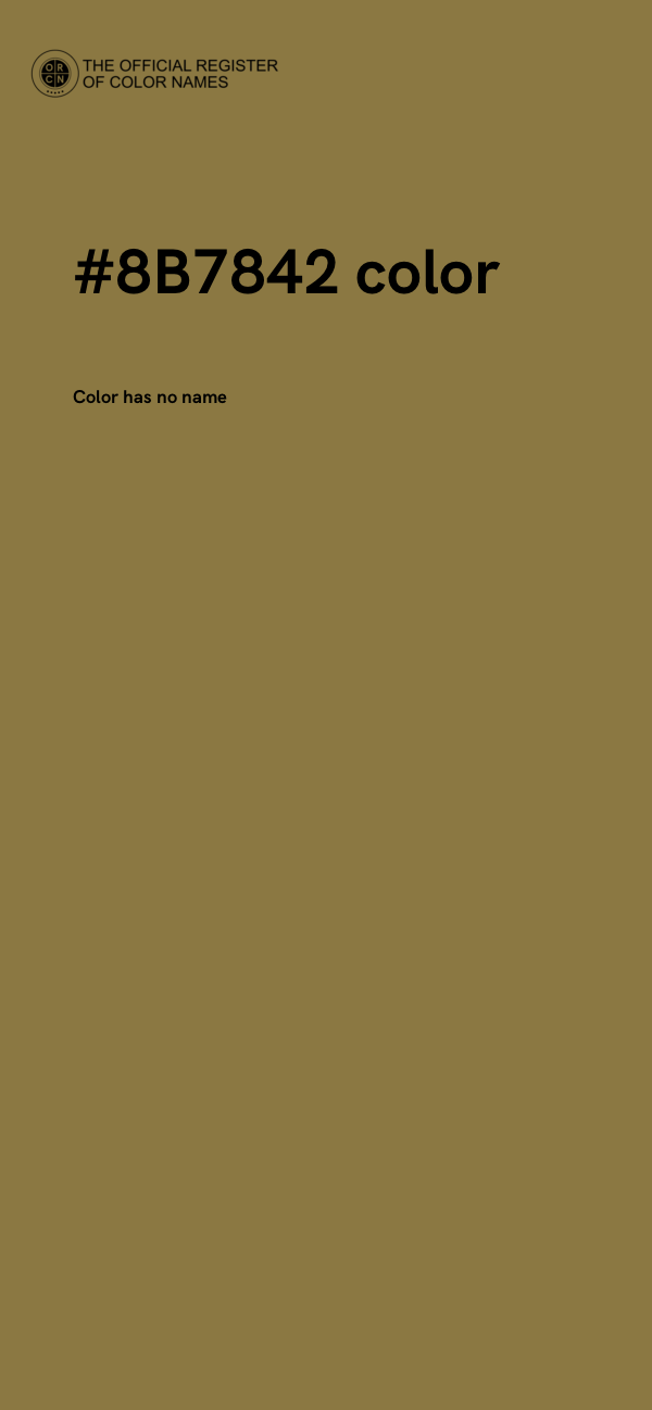 #8B7842 color image