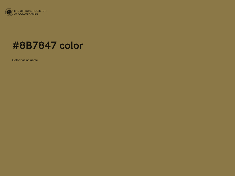 #8B7847 color image