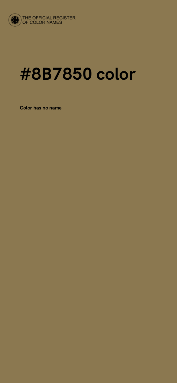 #8B7850 color image