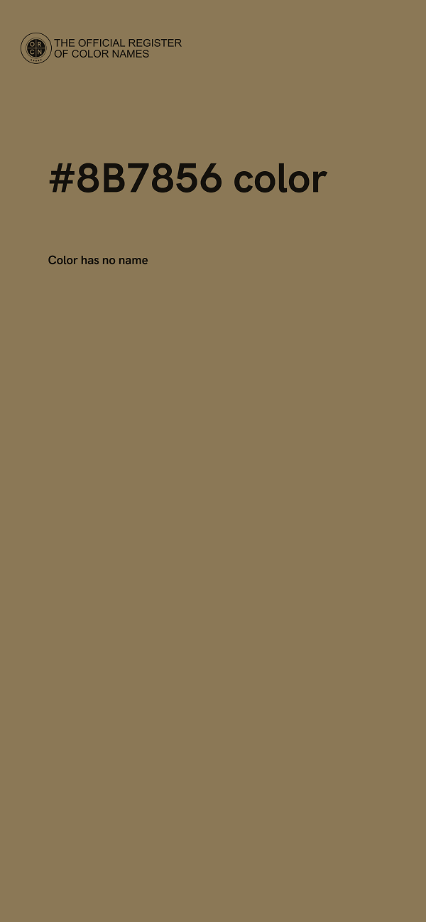 #8B7856 color image