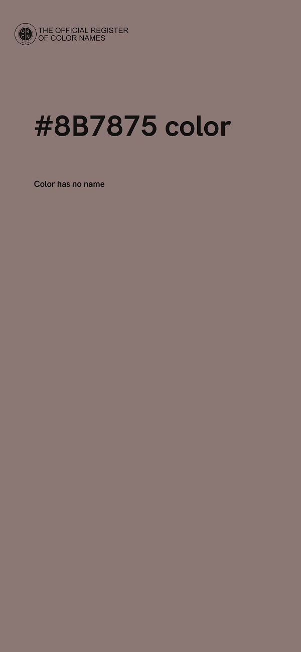 #8B7875 color image
