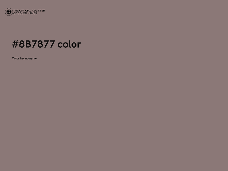 #8B7877 color image