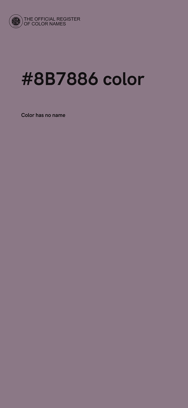 #8B7886 color image