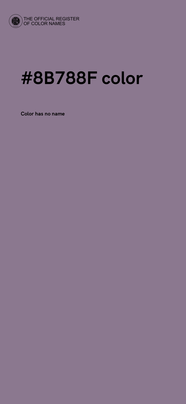 #8B788F color image