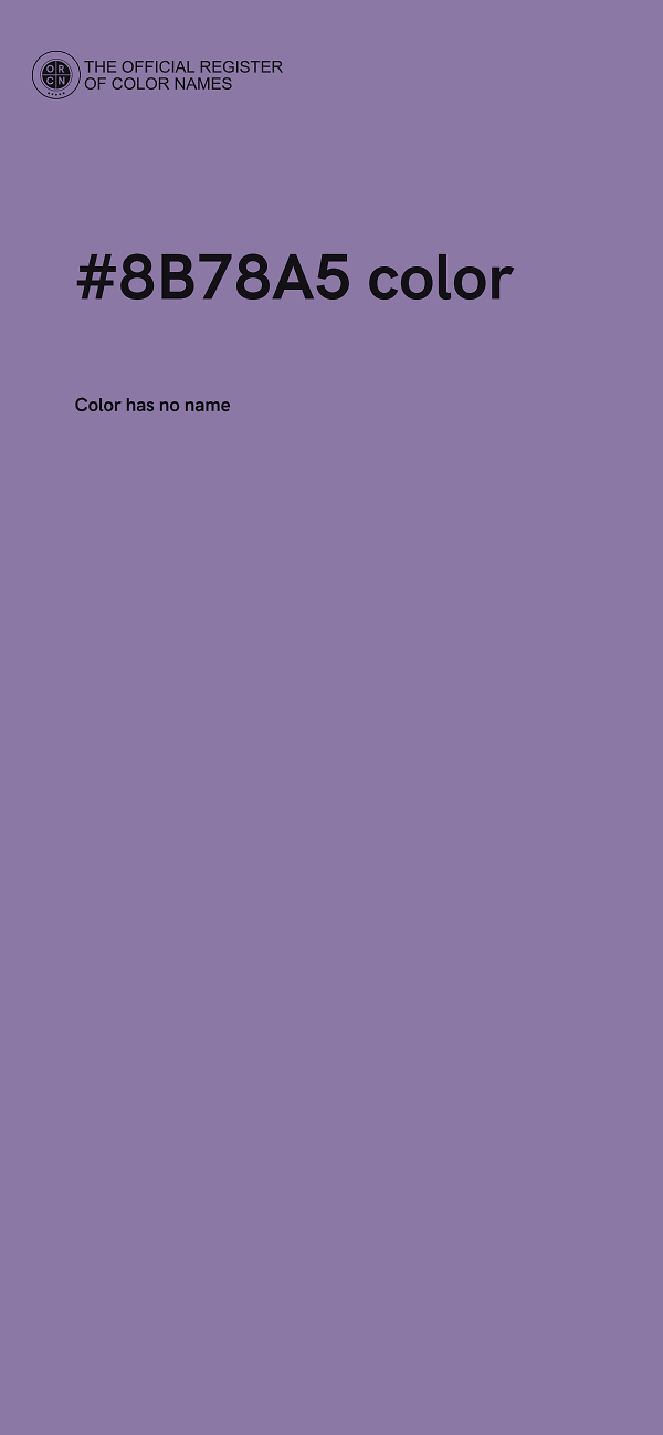 #8B78A5 color image