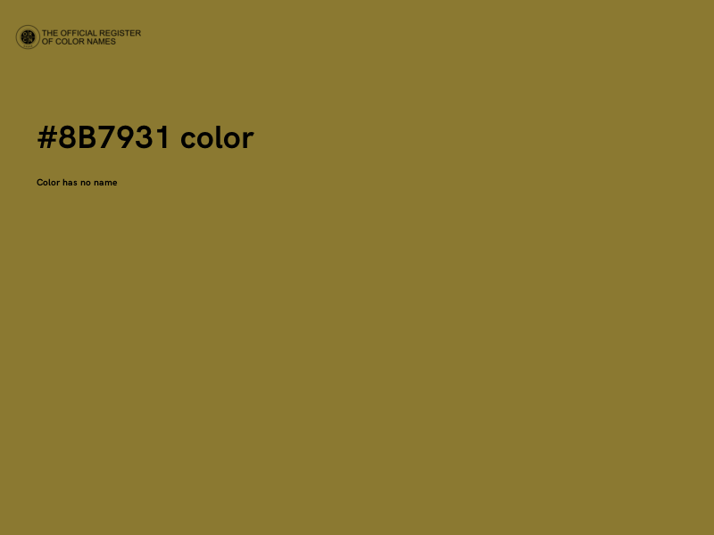 #8B7931 color image