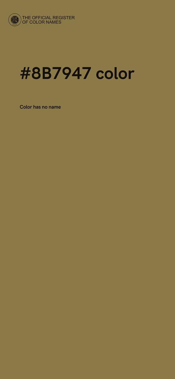 #8B7947 color image