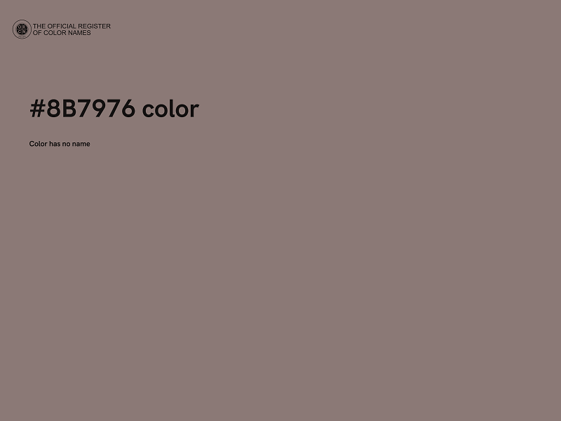 #8B7976 color image