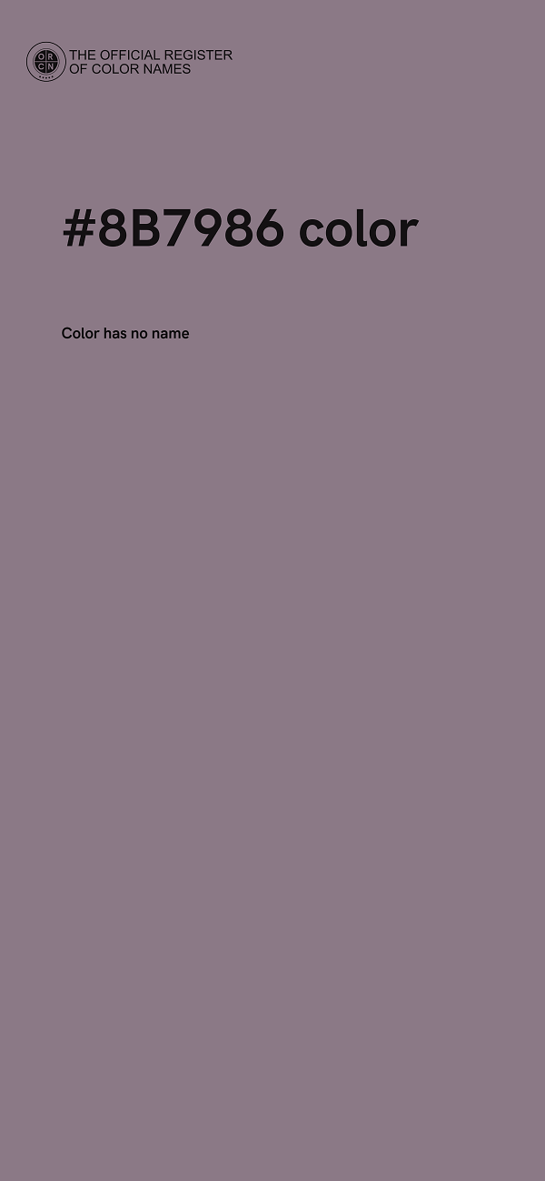 #8B7986 color image