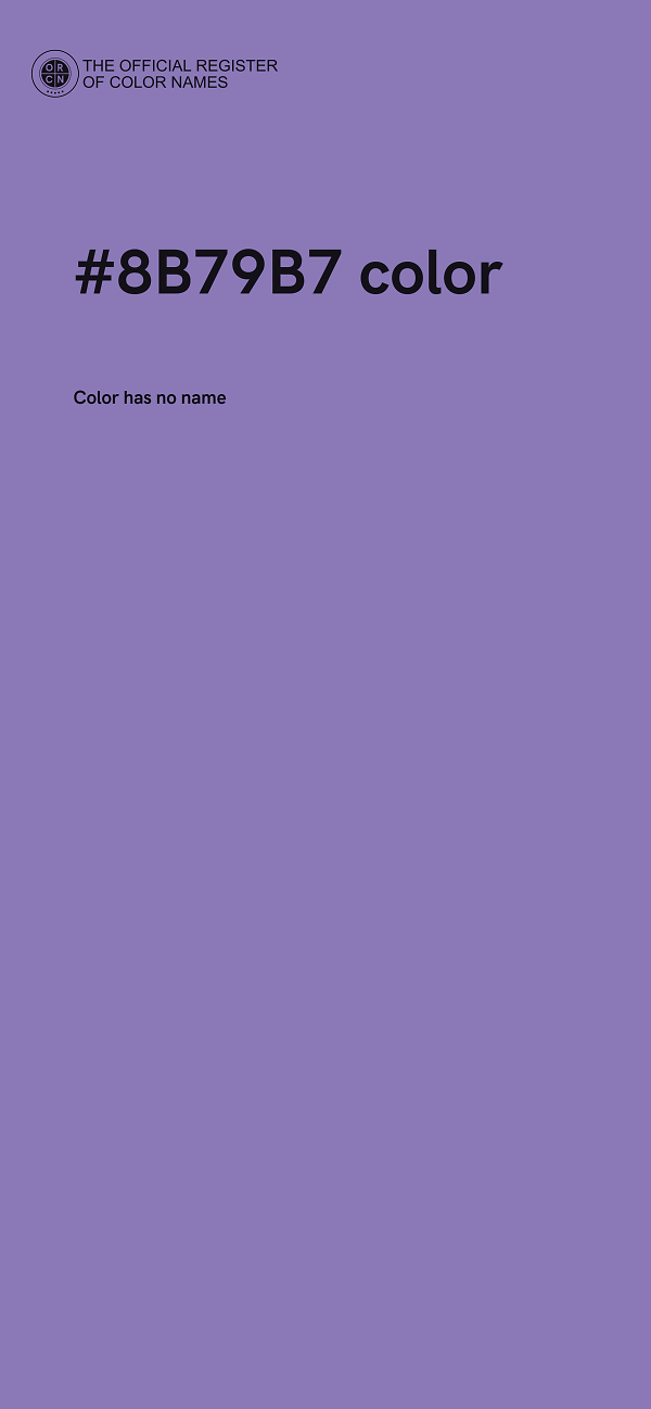 #8B79B7 color image