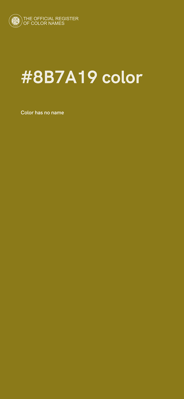 #8B7A19 color image