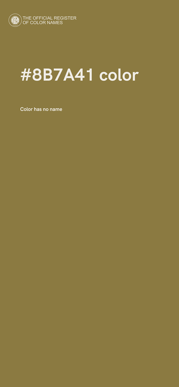 #8B7A41 color image
