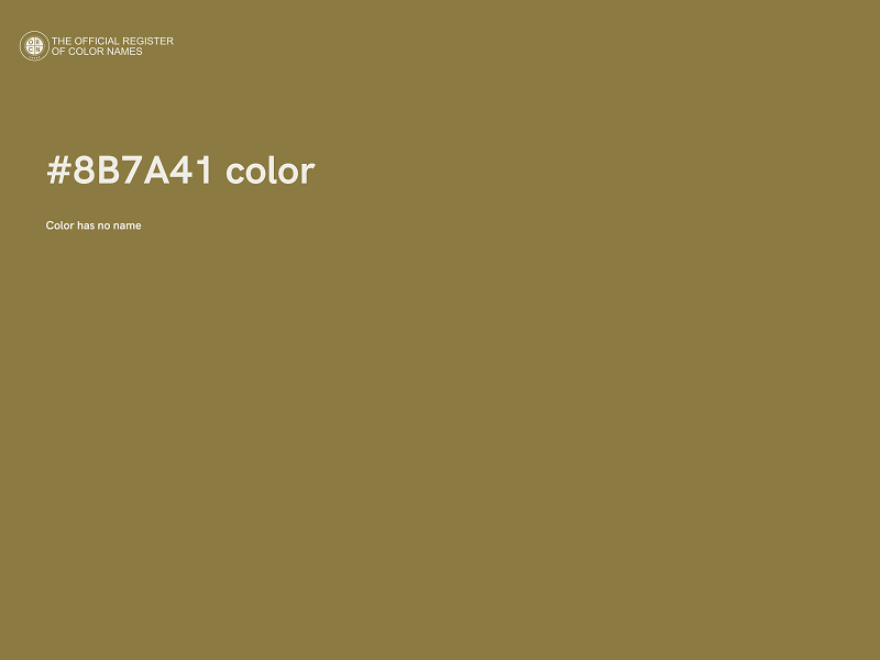 #8B7A41 color image