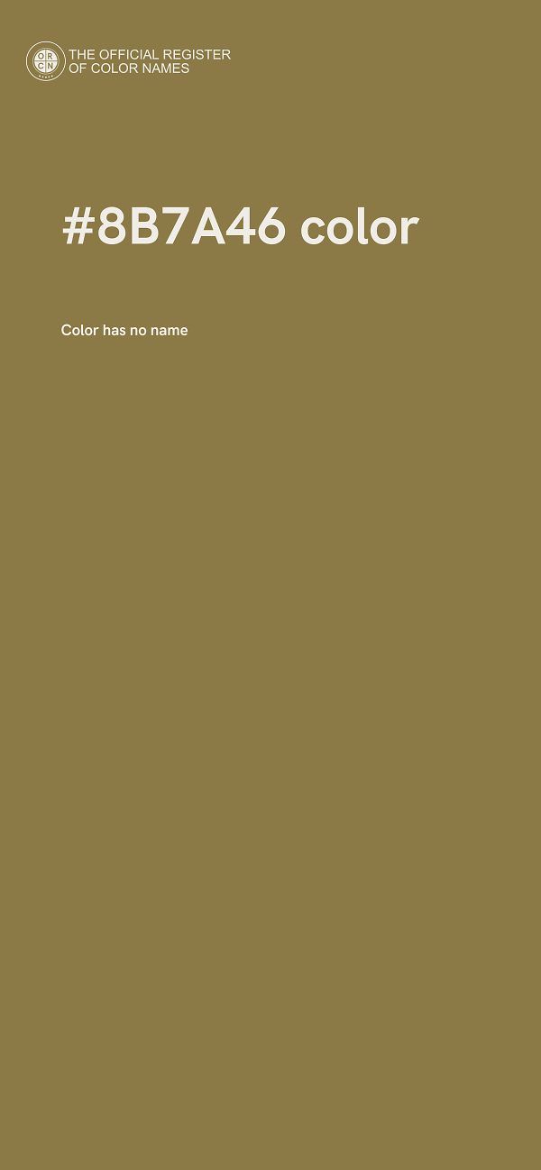 #8B7A46 color image