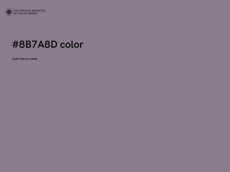 #8B7A8D color image