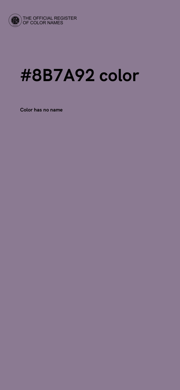 #8B7A92 color image