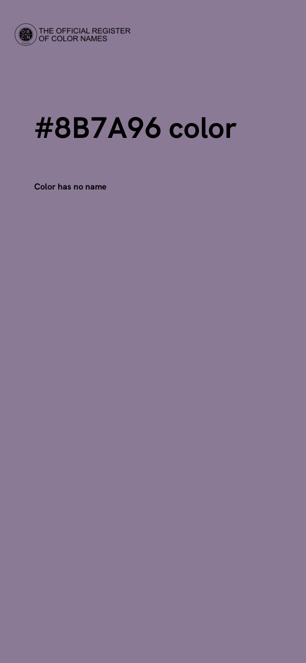 #8B7A96 color image