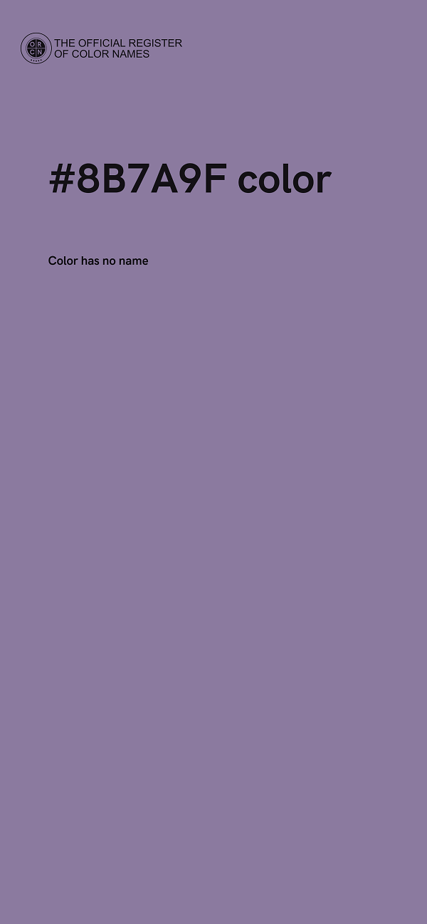 #8B7A9F color image
