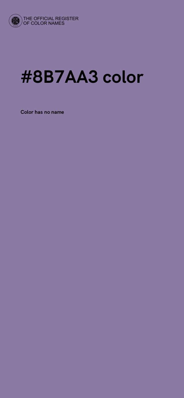 #8B7AA3 color image