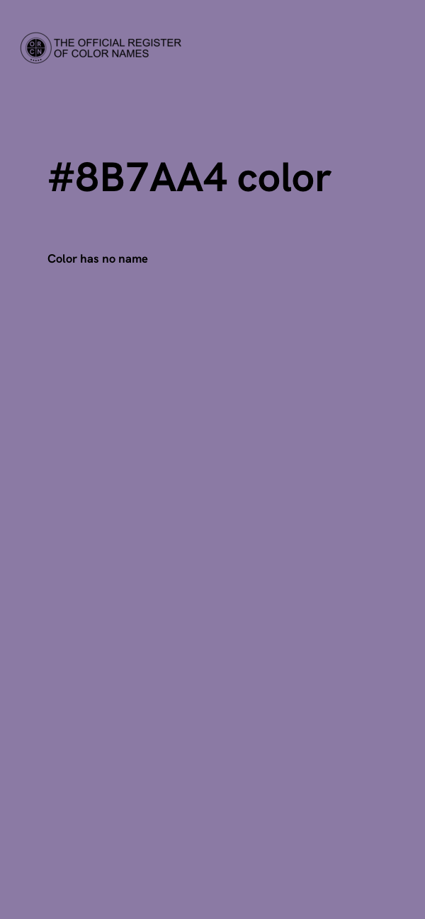 #8B7AA4 color image