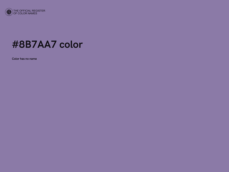 #8B7AA7 color image