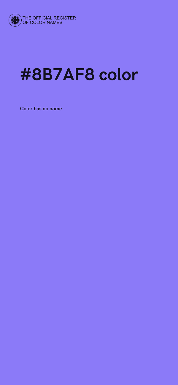 #8B7AF8 color image