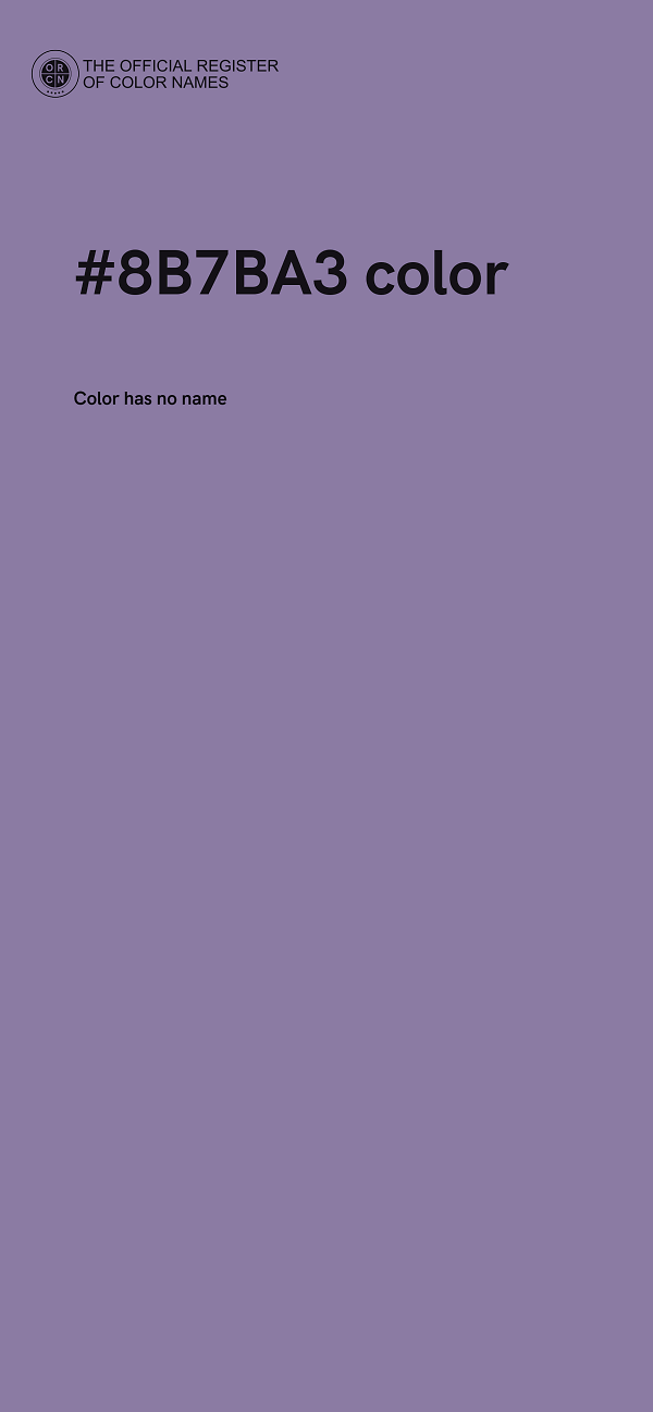 #8B7BA3 color image