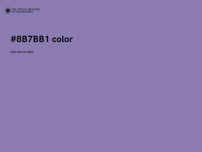 #8B7BB1 color image