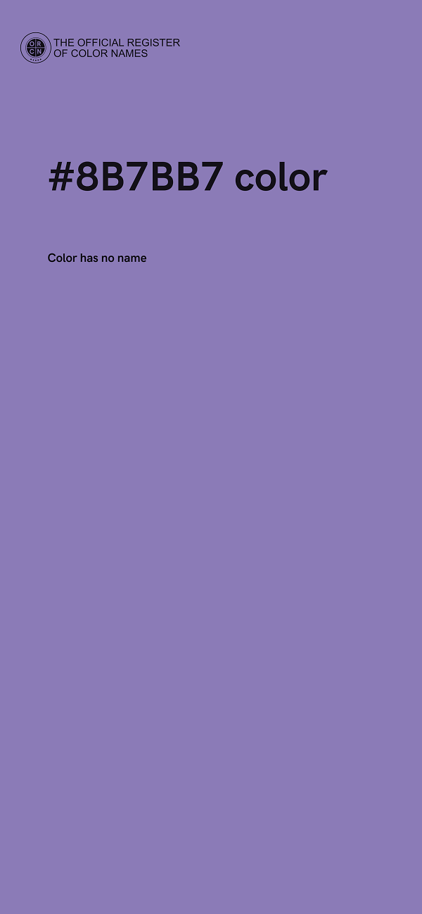 #8B7BB7 color image