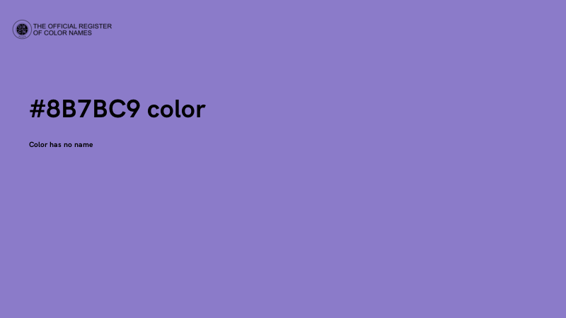 #8B7BC9 color image