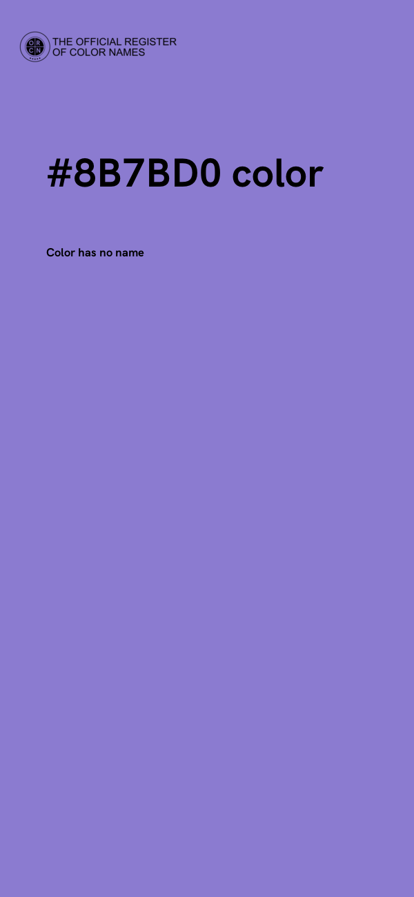 #8B7BD0 color image