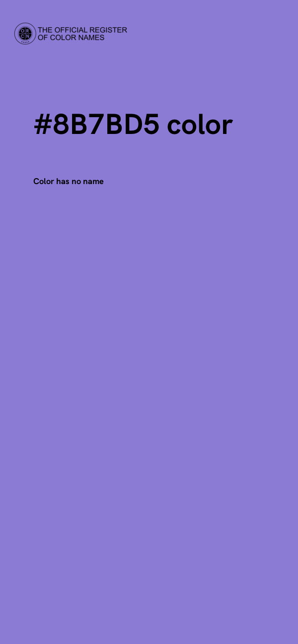 #8B7BD5 color image