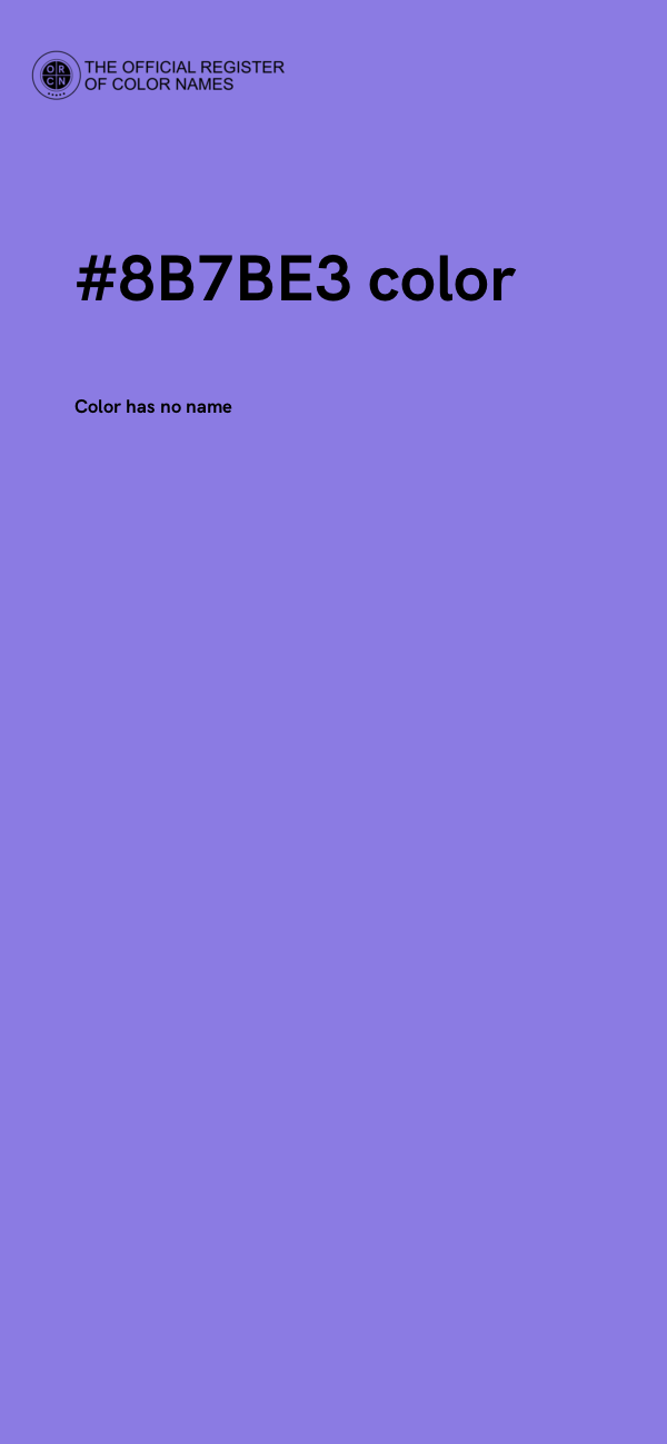 #8B7BE3 color image