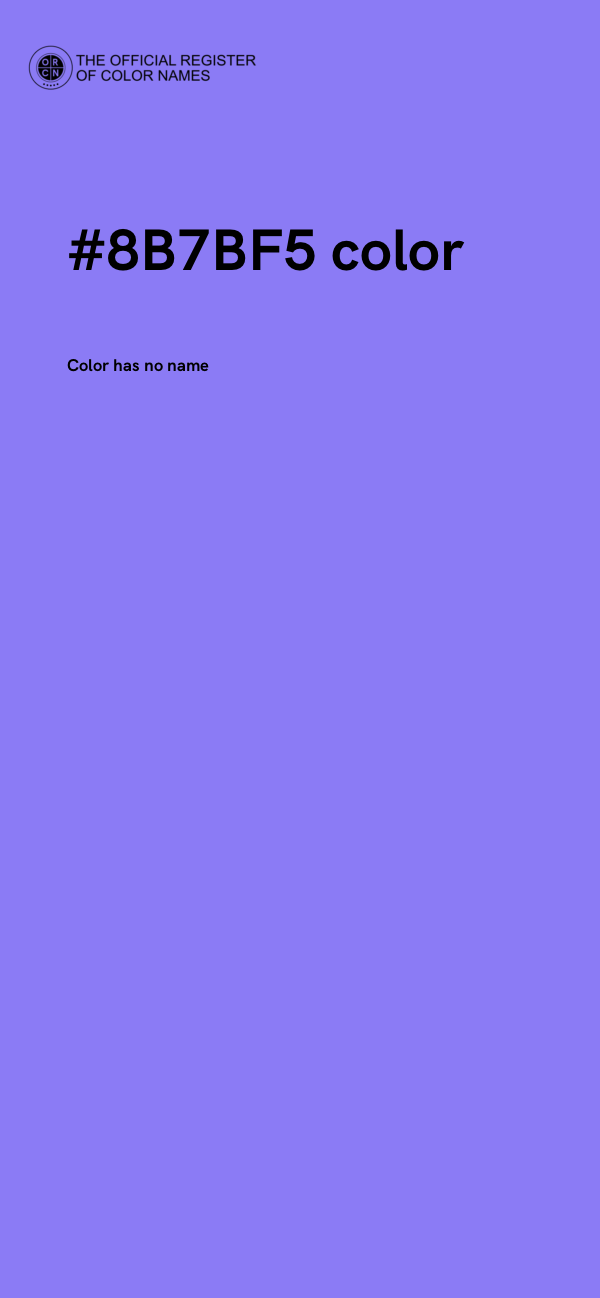 #8B7BF5 color image