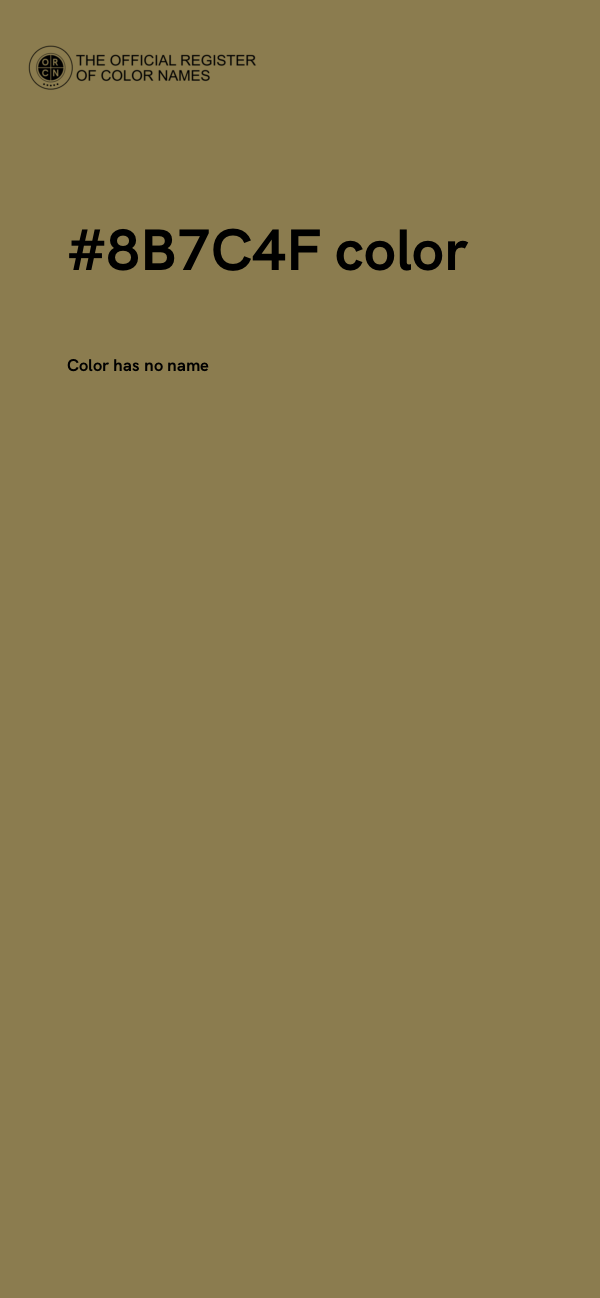 #8B7C4F color image