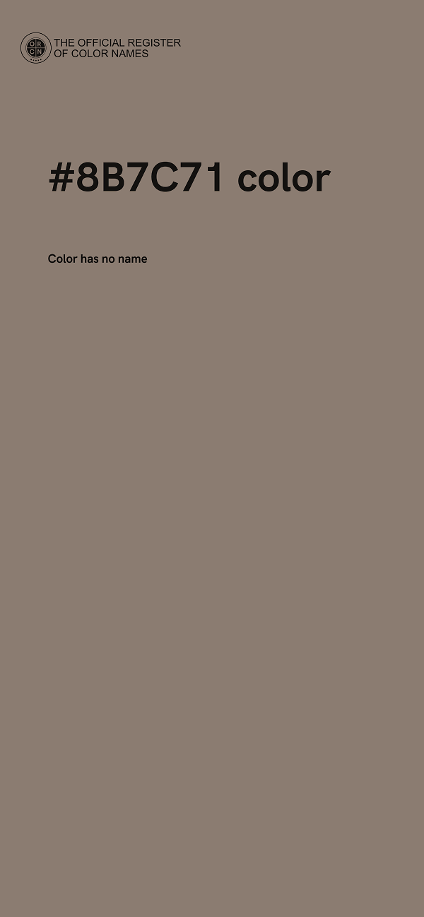 #8B7C71 color image