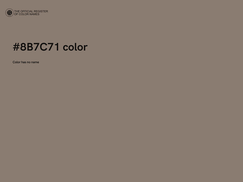 #8B7C71 color image